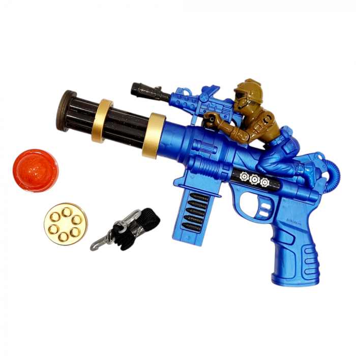 Pistol Mitraliera de jucarie cu sunete si lumini pentru copii, 30 cm [1]