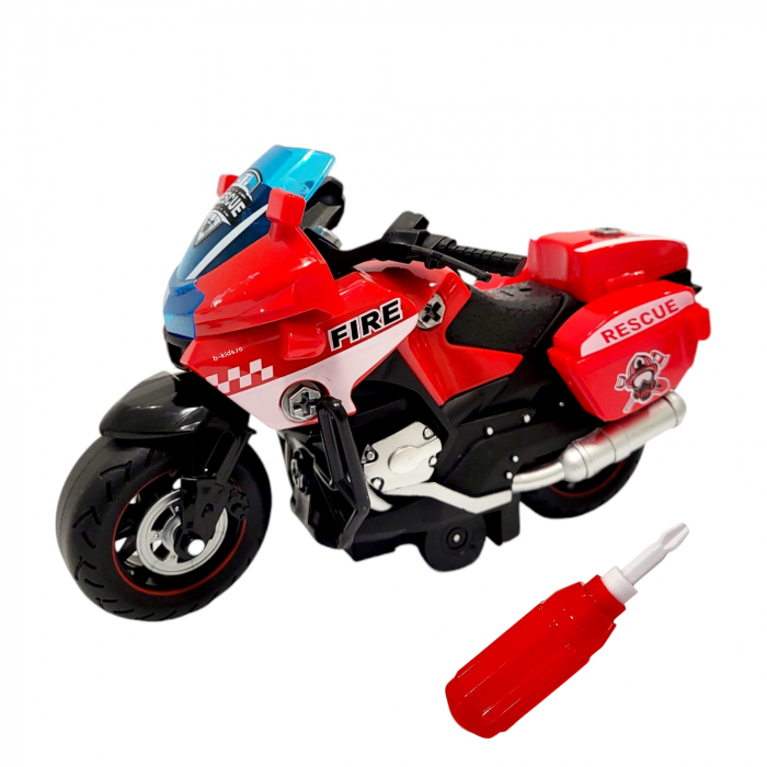 Motocicleta mecanica tip lego cu surubelnita [1]