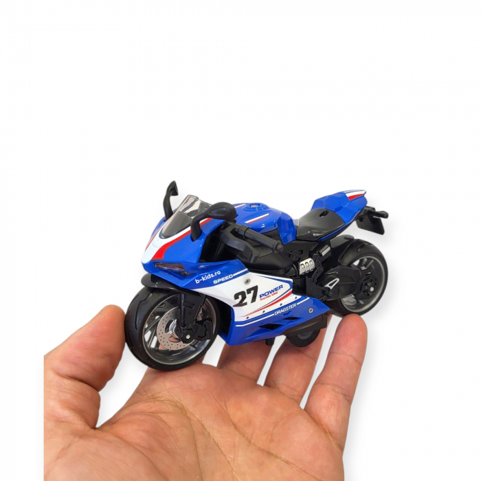 Jucarie Motocicleta din metal cu sunete si lumini, diferite culori [7]