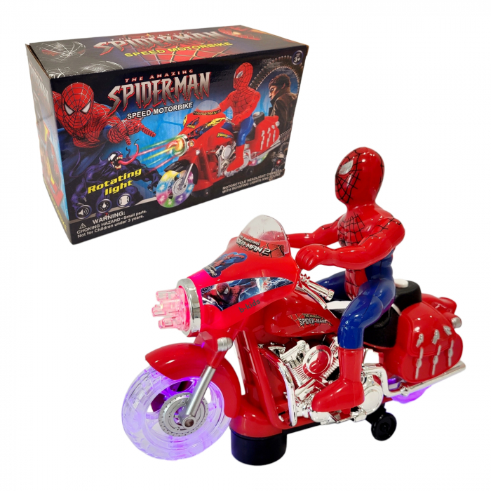 Motocicleta Spider-Man cu sunete si lumini. [1]