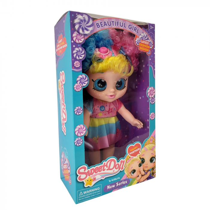 Papusa Sweet Doll - Fashion Design, frumos colorata cu ochii sclipitori [2]