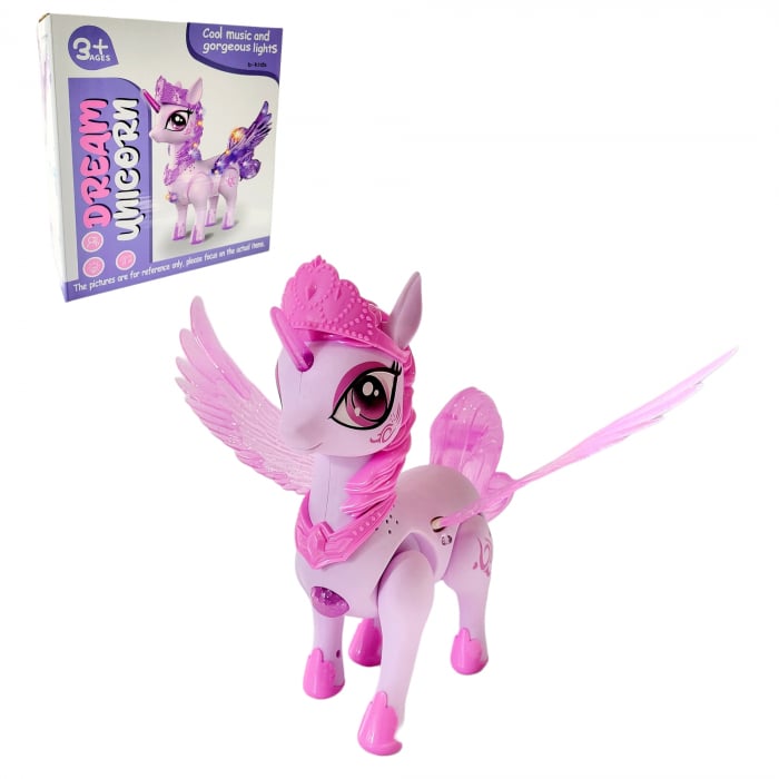 Ponei Dream Unicorn - cu senete si lumini care se deplaseaza. [1]