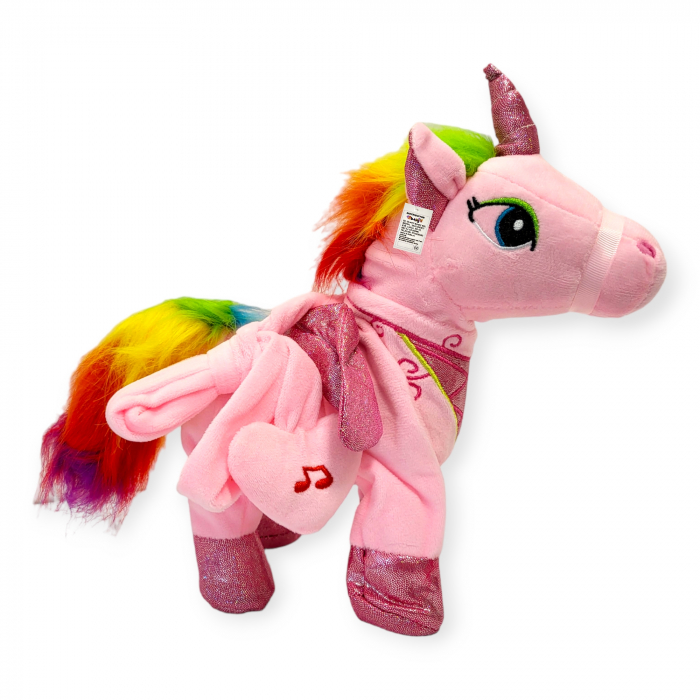 Ponei Unicorn cu telecomanda, coama curcubeu, canta,merge si lumineaza. [2]