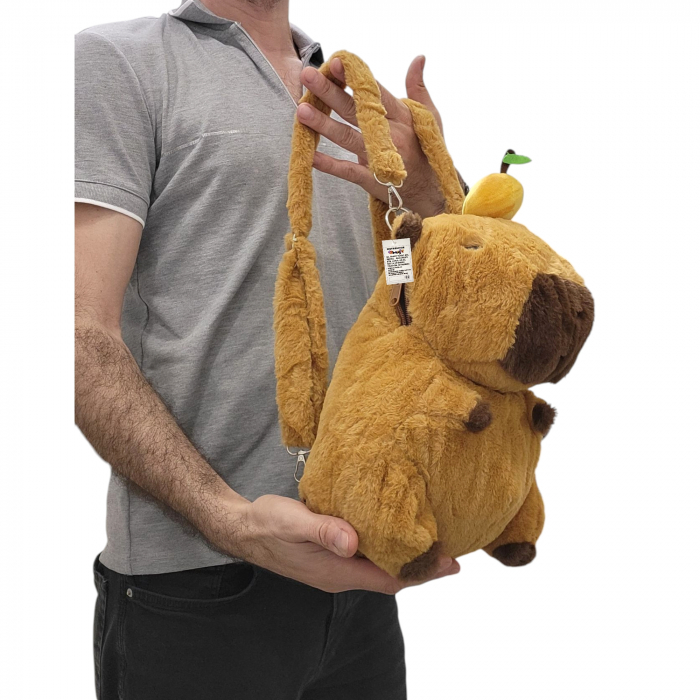 Rucsac de plus mare, Model Capybara, maro,  35 cm [4]