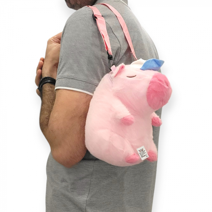 Rucsac de plus, Model Capybara, roz, 25 cm [3]