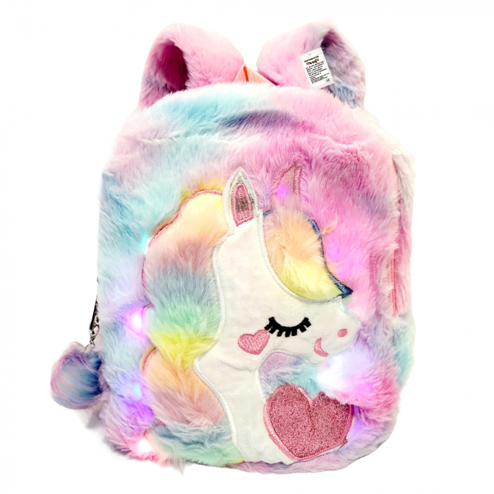 Rucsac din plus cu lumini, unicorn. [2]