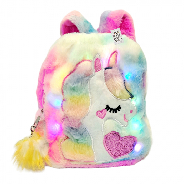 Rucsac din plus cu lumini, unicorn. [1]