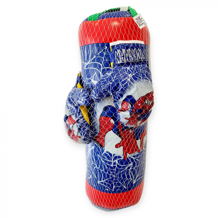 Sac de box mare SpiderMan + manusi, set de jucarie, b-kids, 66 cm. [1]