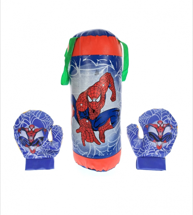 Sac de box mare SpiderMan + manusi, set de jucarie, b-kids, 66 cm. [3]
