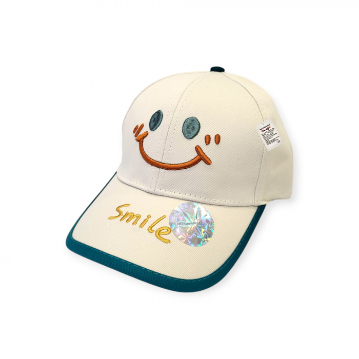 Sapcă pentru copii de vară, Smiley, crem, 4-10 ani [1]