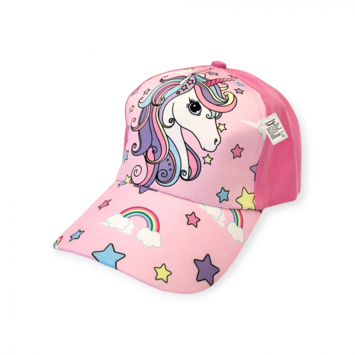 Sapcă pentru fete de vară, căluț unicorn, roz deschis [1]