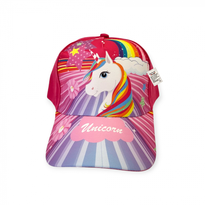 Sapcă pentru fete de vară, unicorn, roz [2]