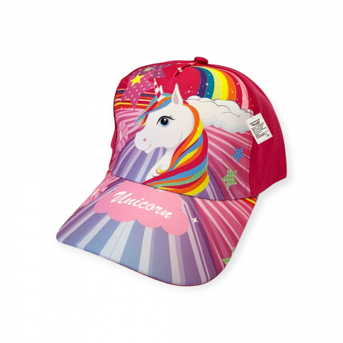 Sapcă pentru fete de vară, unicorn, roz [1]