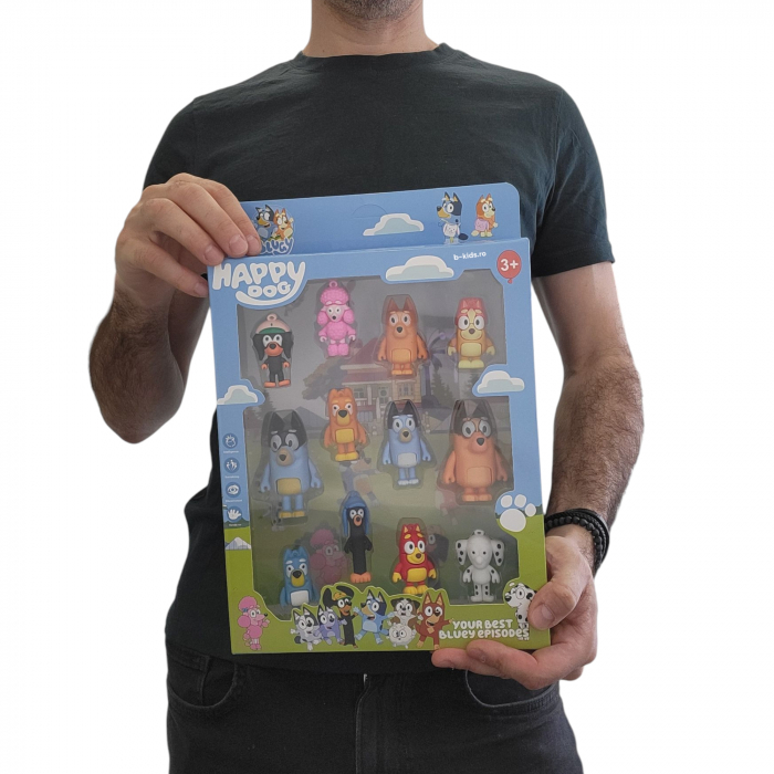 Set 12 figurine Bluey, mare, diferite personaje [2]