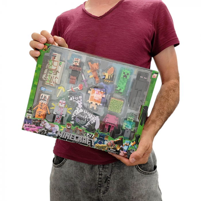 Set mare cu diferite figurine Minecraft si accesorii, cutie [5]