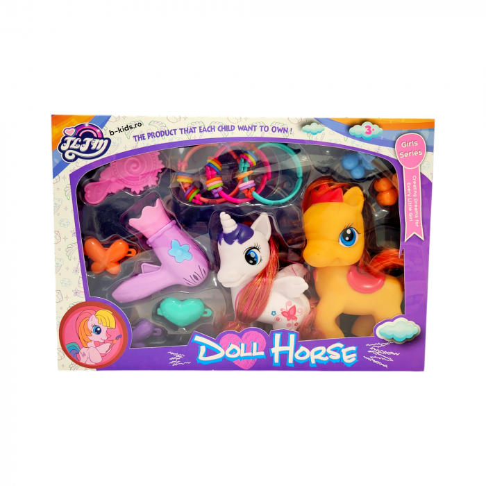 Set 2 Ponei cu accesorii. Doll Horse [5]