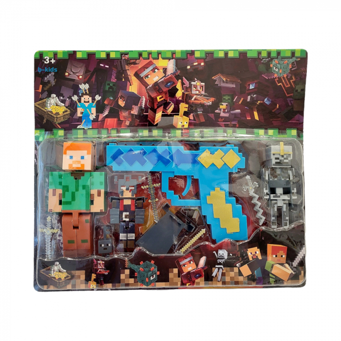 Set 3 figurine + pistol, My Craft cu accesorii [1]
