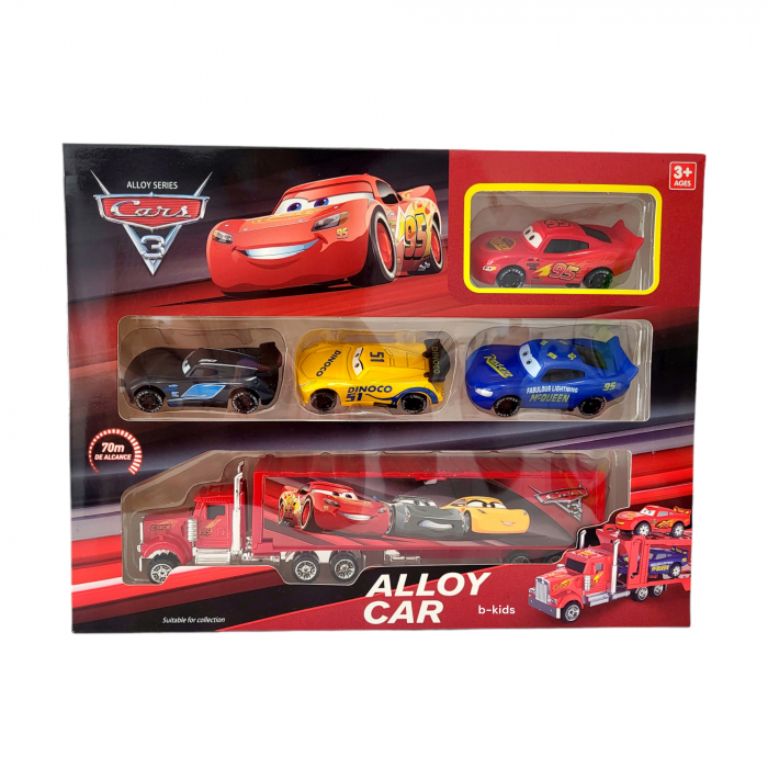 Set 5 masinute metalice - McQueen, Cars cu tir. [3]