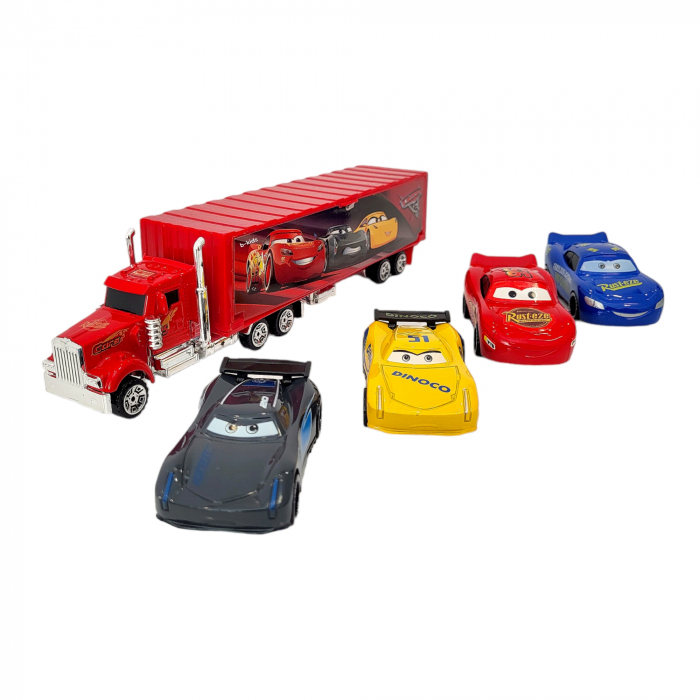 Set 5 masinute metalice - McQueen, Cars cu tir. [1]