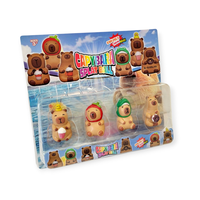Set 4 Figurine Capybara Splat Ball [4]