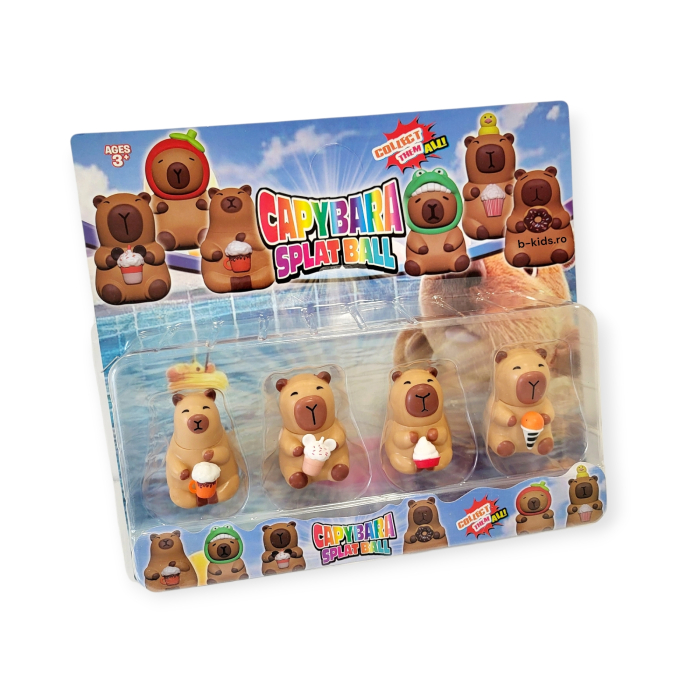 Set 4 Figurine Capybara Splat Ball [2]
