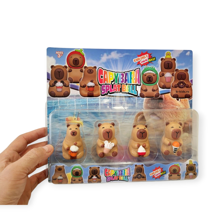 Set 4 Figurine Capybara Splat Ball [5]