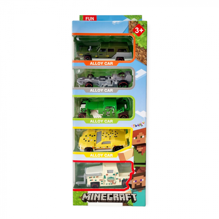 Set 5 masinute - metalice, tip Minecraft. [2]