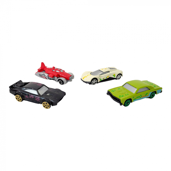 Set 4 masinute - metalice, Hot Wheel ,Minecraft [2]