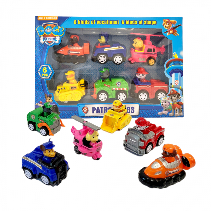 Set 6 figurine, masinute Patrula Catelusilor [1]