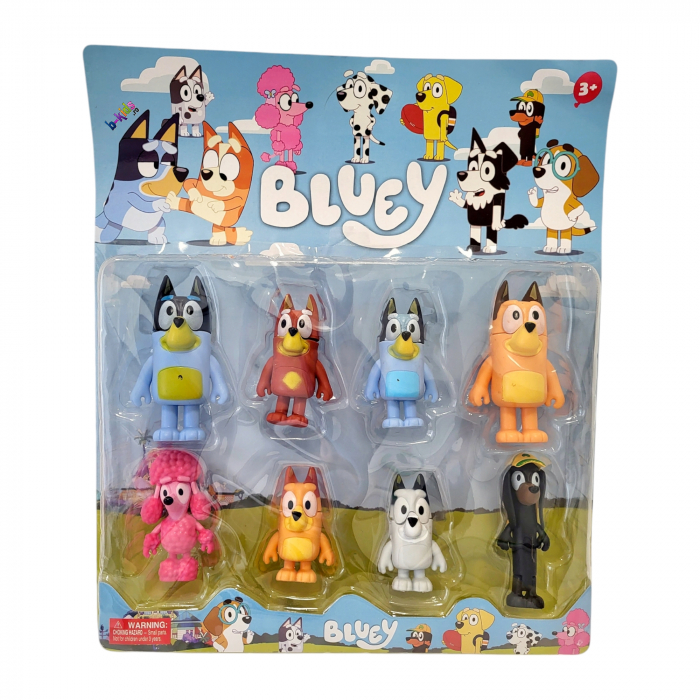 Set 8 figurine Bluey, mare, diferite personaje [2]