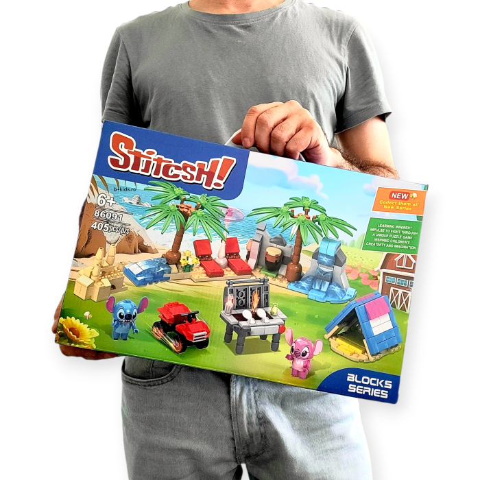 Set Construcție Lilo & Stitch: Aventură pe Plajă cu Angel (405 piese) [6]