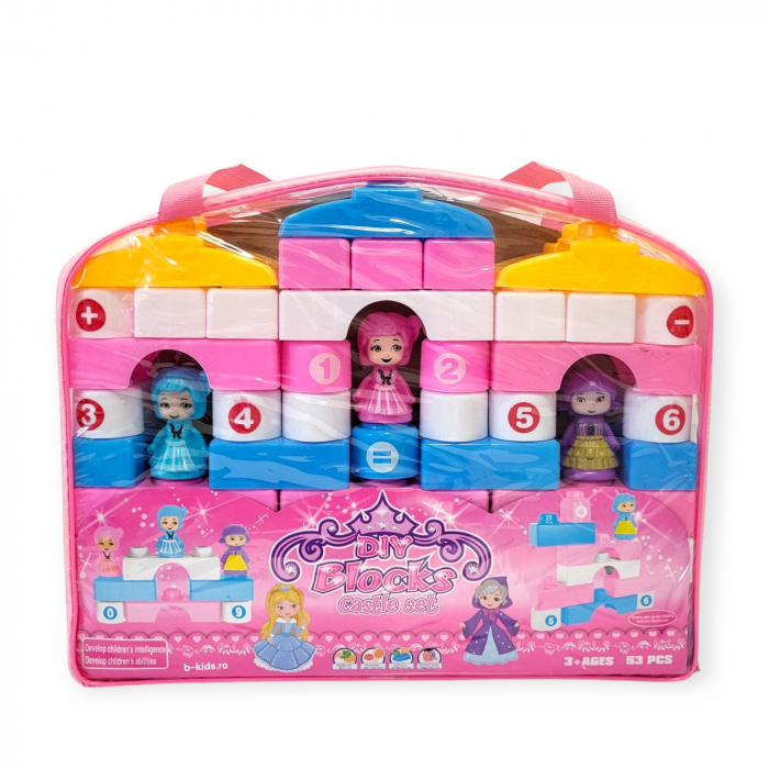 Set constructii - joc printese cu piese mari, 53 pcs [1]