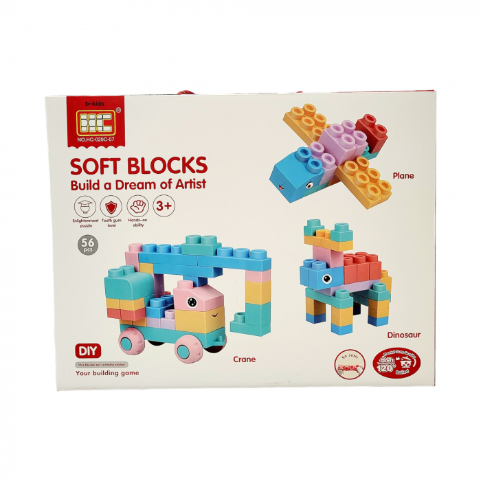 Set constructii - Soft Blocks, 56 pcs [5]