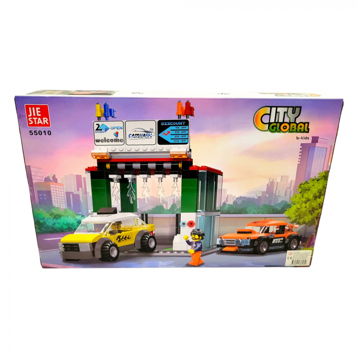 Set de constructie mare tip lego, Spalatorie Auto, 430 piese, 6+ [5]