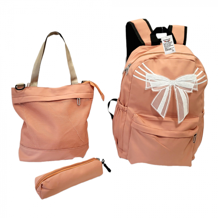 Set ghiozdan cu gentuta si penar, model cu funda, corai [1]