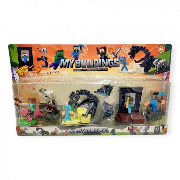Set mare cu diferite figurine, dragon, Minecraft [3]