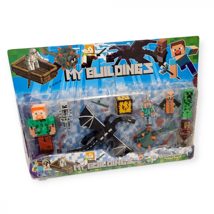 Set mare cu diferite figurine, dragon si accesorii Minecraft [1]