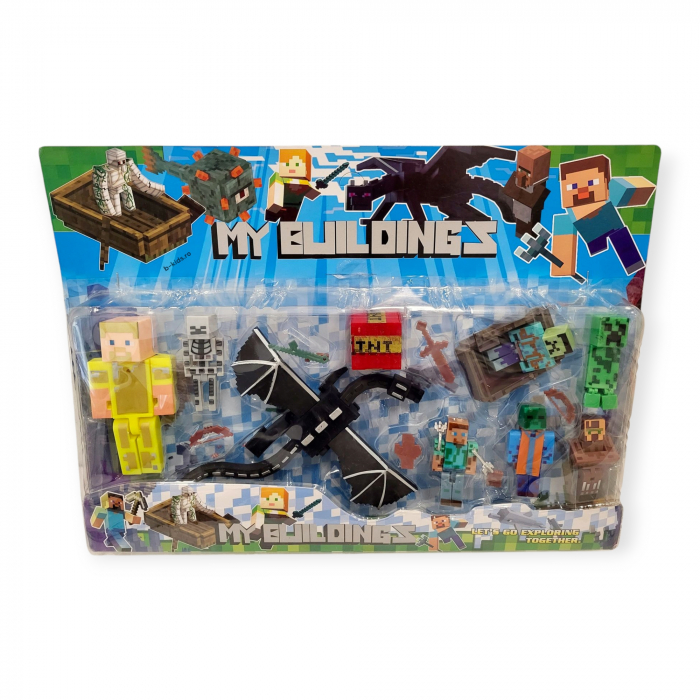 Set mare cu diferite figurine, dragon si accesorii Minecraft [6]
