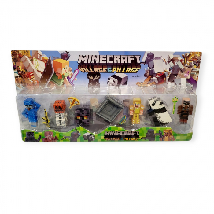 Set mare cu diferite figurine in forma de animale si accesorii, Minecraft [3]