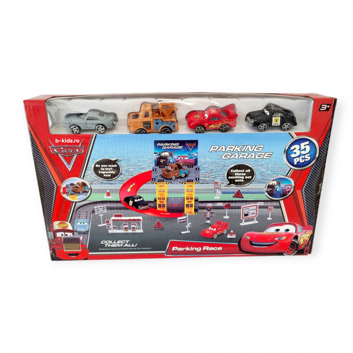 Set tip Parcare, Cars cu 4 masinute, 35 piese [2]