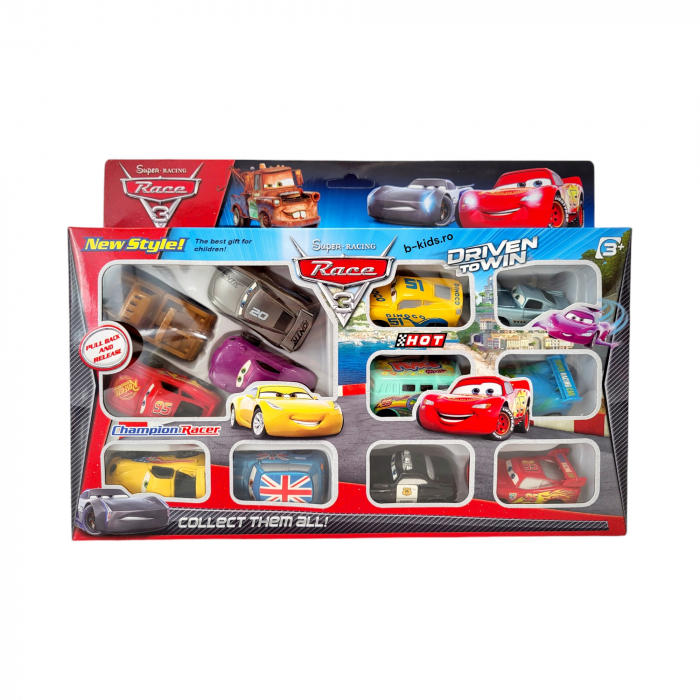 Set Cars cu 12 masinute din seria animata, Race 3 [2]
