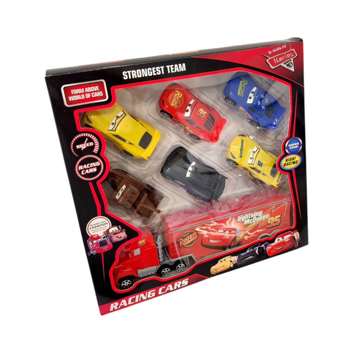 Set tir Cars cu 6 masinute din seria animata, Racing 3 [3]