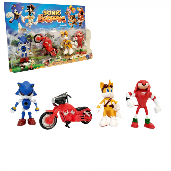 Set trei figurine + motocicleta, Sonic Boom [3]