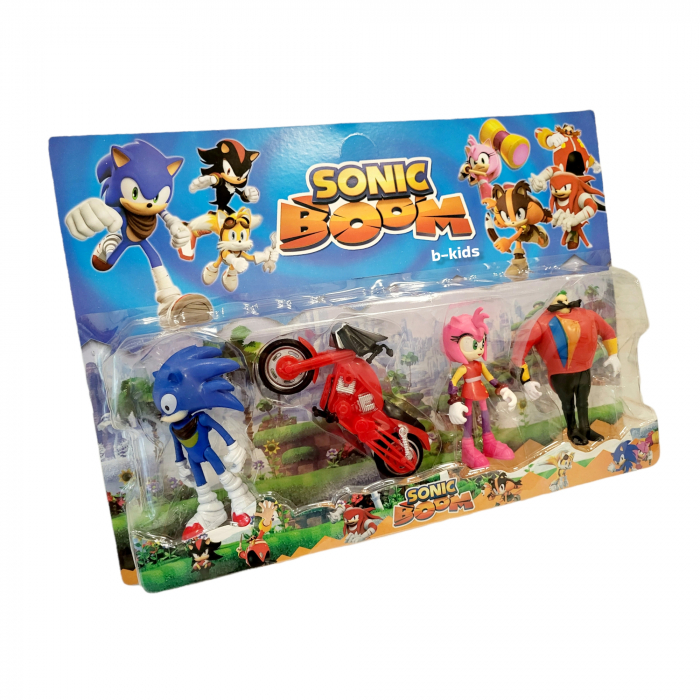 Set trei figurine + motocicleta, Sonic Boom [2]
