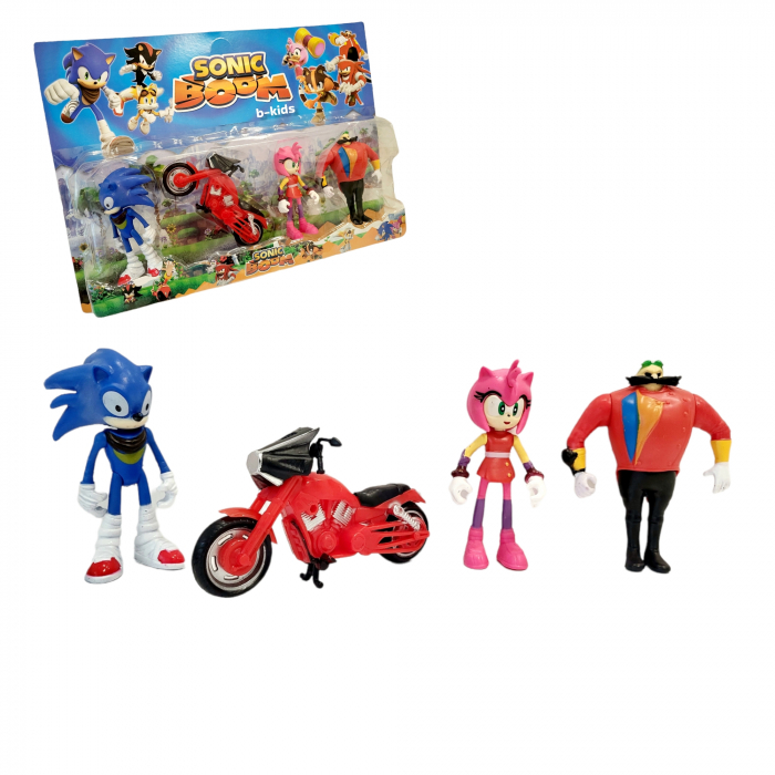 Set trei figurine + motocicleta, Sonic Boom [3]