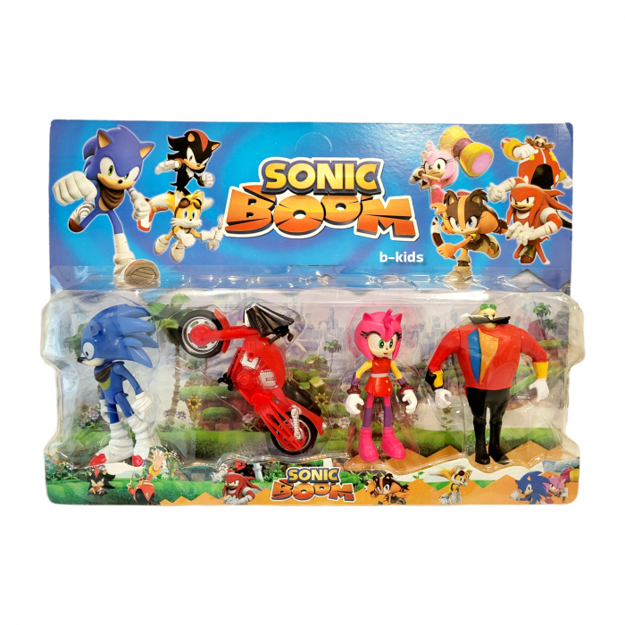 Set trei figurine + motocicleta, Sonic Boom [1]