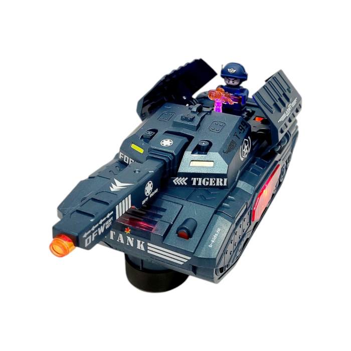 Tanc care se rotește la 360° cu soldat, lunini si sunete [3]