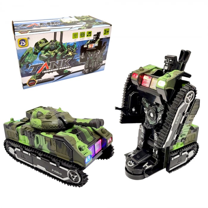 Tanc transformers Robot, 2 in 1 cu sunete si lumini [1]