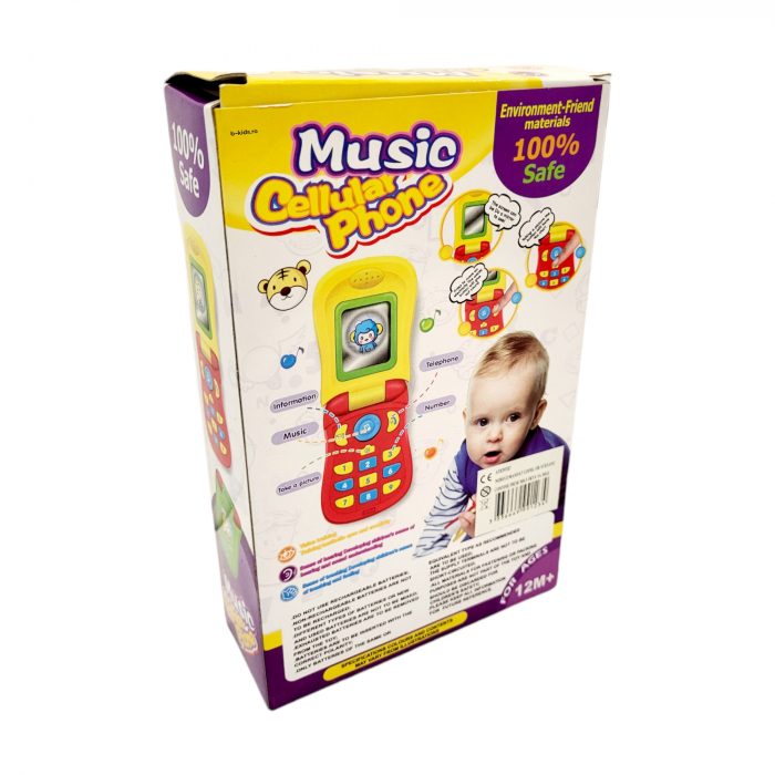 Telefon mobil interactiv pentru copii, cu oglinga, sunete si lumini [2]