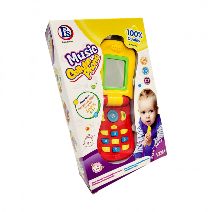 Telefon mobil interactiv pentru copii, cu oglinga, sunete si lumini [1]